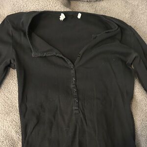 Elegant Black Button-Up Dress